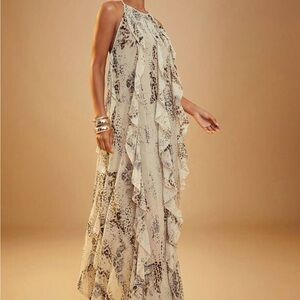 Elegant Animal Print Maxi Dress